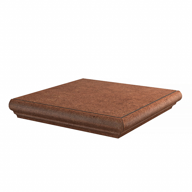 Ступень угловая Аллея кирпичный  30x30x0,8